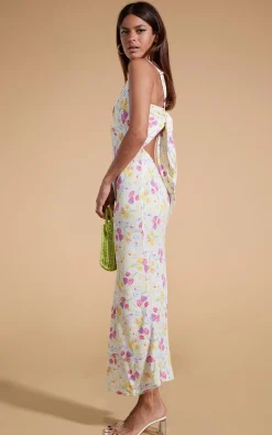 Women Dancing Leopard Sabrina Midaxi Dress In White Tulip