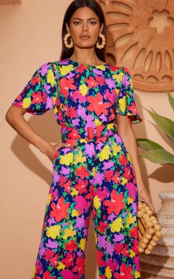 Women Dancing Leopard Saskia Jumpsuit In Vintage Floral (Reversible)