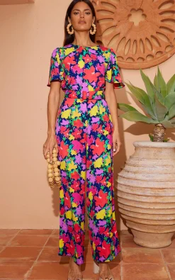 Women Dancing Leopard Saskia Jumpsuit In Vintage Floral (Reversible)