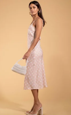 Women Dancing Leopard Sienna Midaxi Dress In Beige Polka Dot