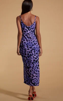Women Dancing Leopard Sienna Midaxi Dress In Lilac Leopard