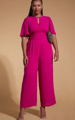 Women Dancing Leopard Silva Jumpsuit In Magenta- Extended Sizing