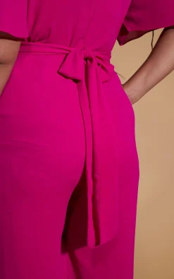 Women Dancing Leopard Silva Jumpsuit In Magenta- Extended Sizing