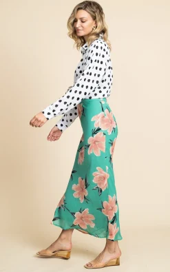 Women Dancing Leopard Sophie Skirt In Sage Base Tulip