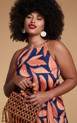 Women Dancing Leopard Sunset Dress In Abstract Leaf - Extended Sizing
