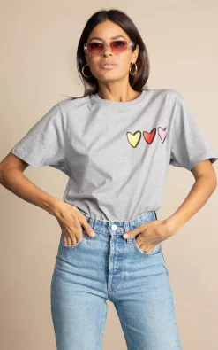 Women Dancing Leopard Triple Heart Charity T-Shirt For Railway Children