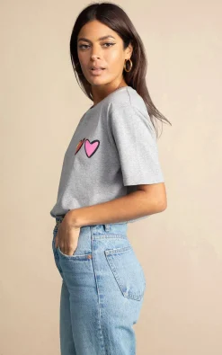 Women Dancing Leopard Triple Heart Charity T-Shirt For Railway Children