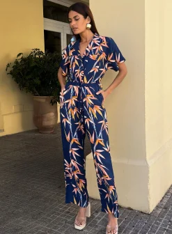 Women Dancing Leopard Zeta Jumpsuit In Bamboo